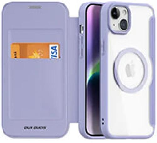 DUX DUCIS SKIN X PRO FOLIO CASE WITH MAGSAFE FOR APPLE IPHONE 15 PURPLE