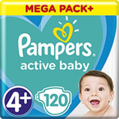 PAMPERS ACTIVE BABY ΜΕΓ 4+ 120ΤΜΧ