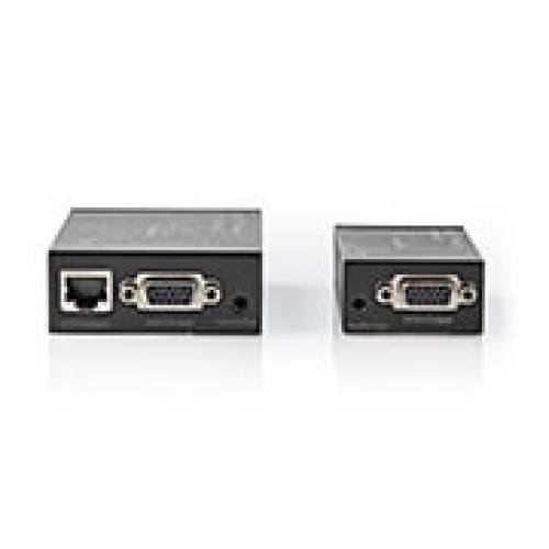 NEDIS CREP5930BK VGA AND AUDIO EXTENDER UP TO 300M OVER CAT 5E CAT 6 TRANSMITTER AND RECEIVER