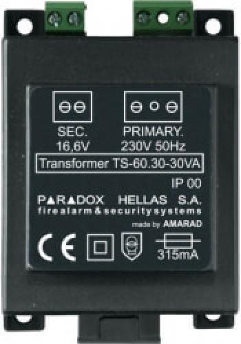 PARADOX TRANSFORMER 30VA 16.5V