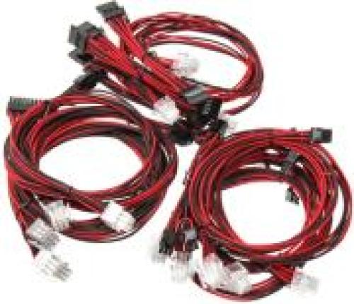 SUPER FLOWER SLEEVE CABLE KIT BLACK/RED