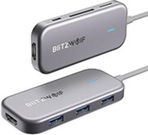 BLITZWOLF BW-TH5 7IN1 USB-C HUB 3XUSB3.0/HDMI/USB-C PD/SD/MICROSD