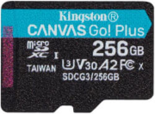 KINGSTON SDCG3/256GBSP CANVAS GO PLUS 256GB MICRO SDXC CLASS 10 UHS-I U3 V30 A2