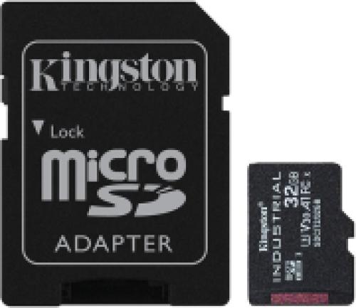 KINGSTON SDCIT2/32GB 32GB INDUSTRIAL MICRO SDHC UHS-I CLASS 10 U3 V30 A1 WITH SD ADAPTER