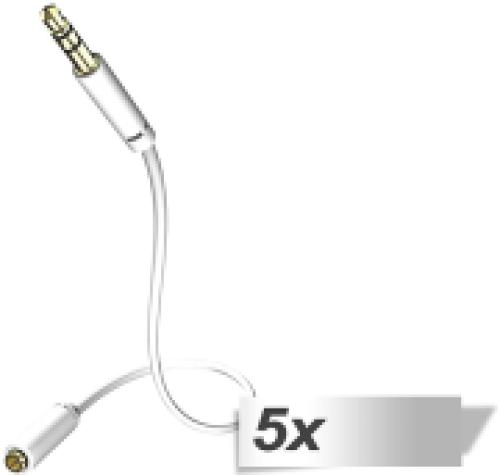 5X IN-AKUSTIK STAR AUDIO CABLE EXTENSION 3,5 MM JACK PLUG 1,5 M 003105015