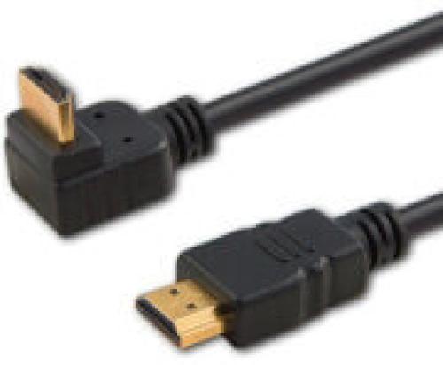 SAVIO CL-109 HDMI (M) V2.0 CABLE COPPER, ANGLED 3M BLACK