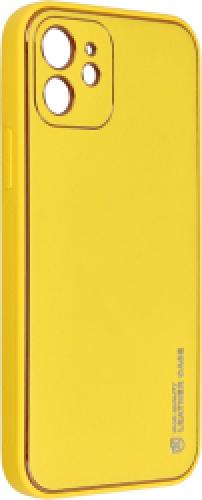 FORCELL LEATHER BACK COVER CASE FOR IPHONE 12 YELLOW