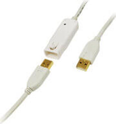 LOGILINK UA0092 USB 2.0 ACTIVE REPEATER CABLE WITH SLIDE LOCK 12M WHITE