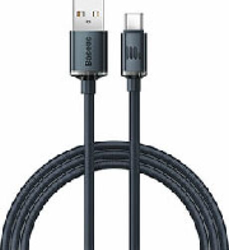 BASEUS CRYSTAL SHINE CABLE USB TO TYPE-C 100W 5A 1.2M BLACK
