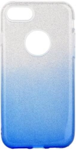 FORCELL SHINING BACK COVER CASE FOR APPLE IPHONE 7 / 8 CLEAR/BLUE