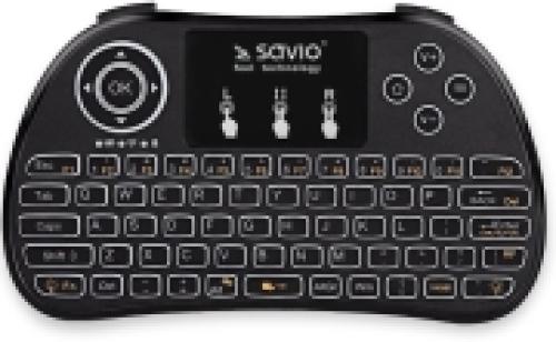 SAVIO KW-02 ILLUMINATED WIRELESS KEYBOARD FOR TV BOX, SMART TV, CONSOLES, PC