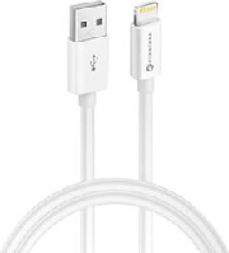 FORCELL CABLE USB A TO LIGHTNING 8-PIN MFI 2.4A/5V 12W 1M WHITE
