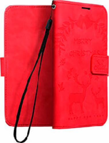 FORCELL MEZZO BOOK CASE FOR IPHONE 13 PRO REINDEERS RED