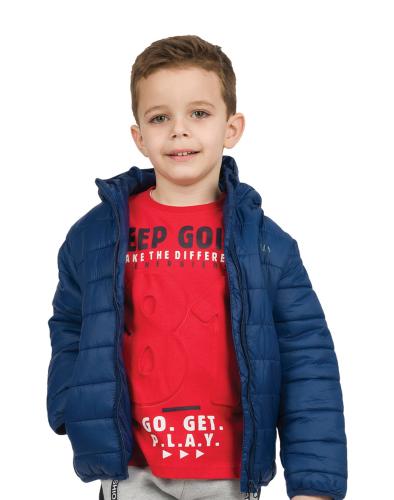 Βαμβακερή μπλούζα μακό με τύπωμα, αγόρι | ΚΟΚΚΙΝΟ