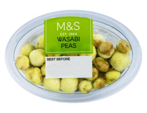 Καρβουδισμένος Αρακάς με Επικάλυψη με γεύση Σπανάκι και Wasabi Marks & Spencer (50g)