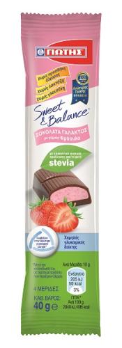 Σοκολάτα Φράουλα Sweet & Balance (40 g)