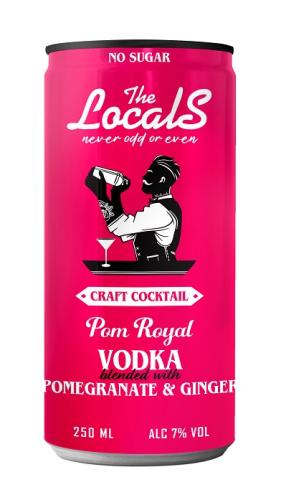 Έτοιμο cocktail βότκα με ρόδι & ginger The Locals (250 ml)