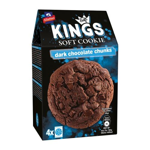 Μπισκότα Μαύρης Σοκολάτας Soft Kings (160g)
