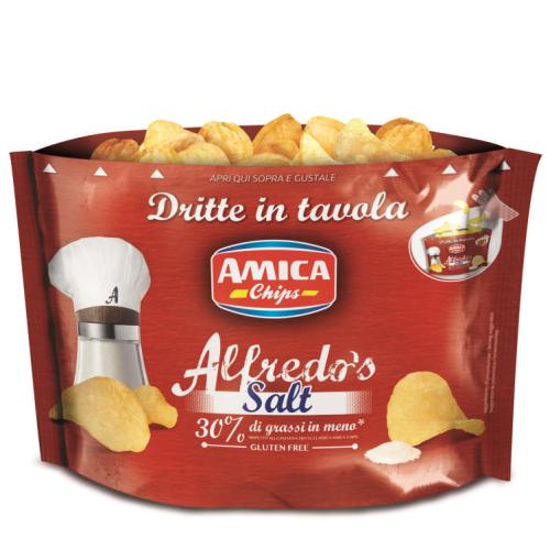 Πατατάκια Alfredo's με αλάτι Amica (135 g)