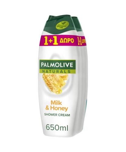 Αφρόλουτρο Μέλι Γάλα Naturals Palmolive (650 ml) 1+1 Δώρο