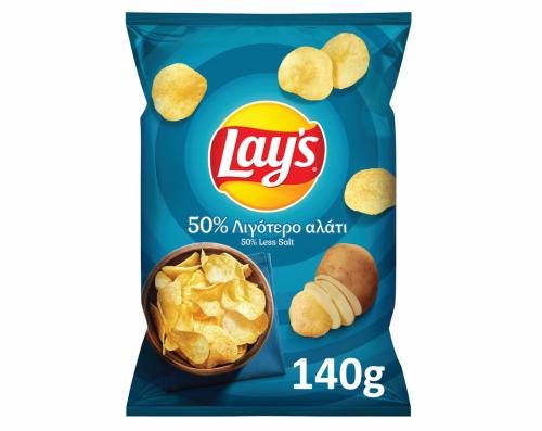 Πατατάκια 50% Λιγότερο Αλάτι Lays (130g)