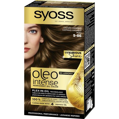 Βαφή Μαλλιών Ξανθό Σκούρο Σαντρέ Μπεζ 6-54 Oleo Syoss (115 ml)