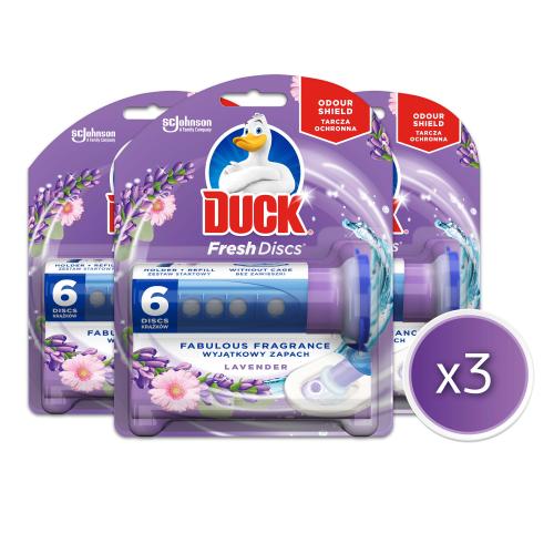 Block για τη Λεκάνη της Τουαλέτας Χωρίς Θήκη Fresh Discs Lavender Duck (36ml) τα 3 τεμάχια -40%