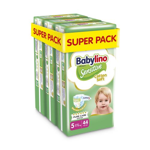 Πάνες Babylino Sensitive Value Pack No 5 (11-16 Kg) 3 Pack (132 τεμ)
