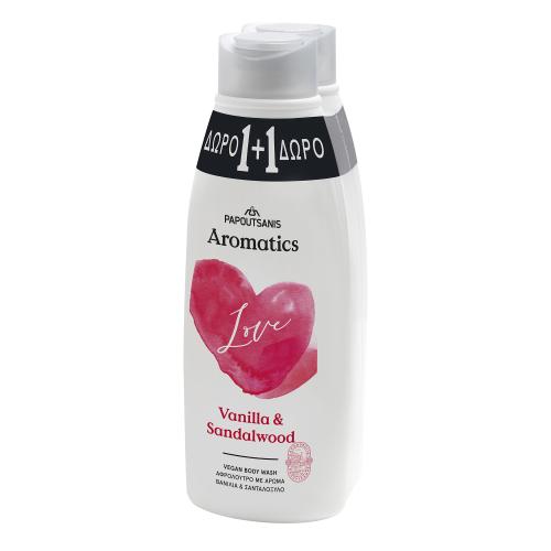 Αφρόλουτρο Love Βανίλια & Σανταλόξυλο Aromatics (2x600ml) 1+1 Δώρο