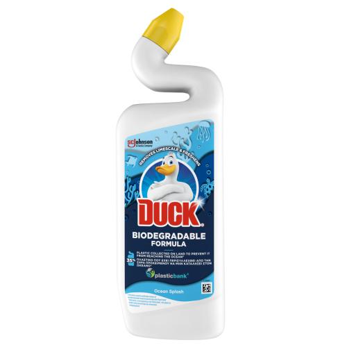 Απολυμαντικό Καθαριστικό Gel για τη Λεκάνη Τουαλέτας Biodegradable Formula Ocean Splash Duck (750ml)