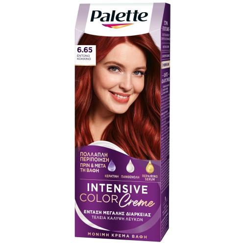 Βαφή Μαλλιών Intensive Color Cream No 6.65 Έντονο Κόκκινο Palette (50 ml)