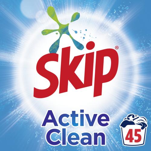 Σκόνη Πλυντηρίου Active Clean Skip (45 μεζ / 2.925 Kg)