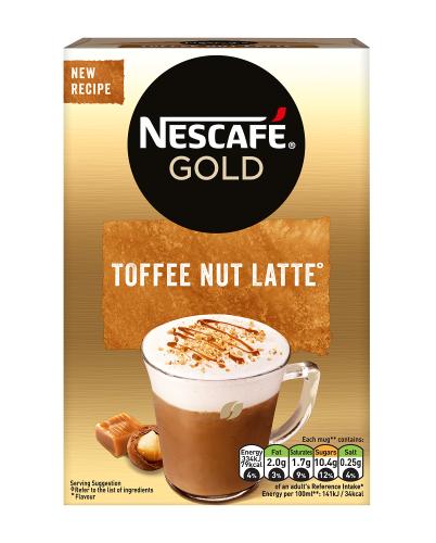 Στιγμιαίος Καφές Toffe Nut Latte σε φακελάκια Nescafe Gold (8 τεμ)