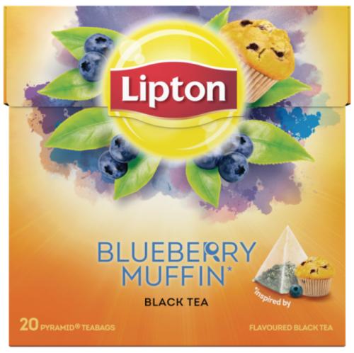 Τσάι Μαύρο Blueberry Muffin Lipton (20 πυραμίδες x 1,6 g)