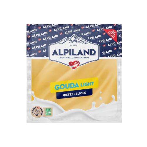 Τυρί Gouda light σε Φέτες Alpiland (200g)