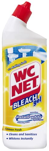 Υγρό Καθαριστικό Λεκάνης Gel Extra White Lemon WC Net (750 ml)