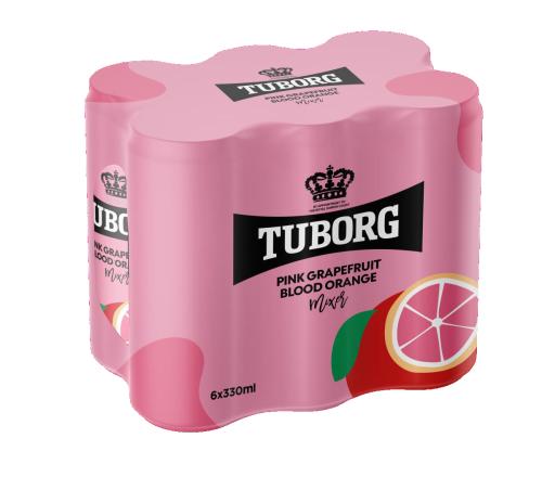 Αναψυκτικό pink grapefruit & σαγκουίνι Tuborg (6x330 ml)