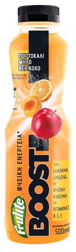 Φρουτοποτό Πορτοκάλι-Μήλο-Βερύκοκο Frulite Boost (500 ml)