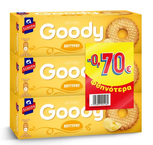 Μπισκότα Goody Βουτύρου Αλλατίνη (3x175g) -0.70 €