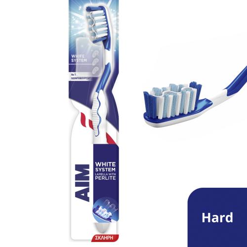 Οδοντόβουρτσα White System Σκληρή Aim (1 τεμ)