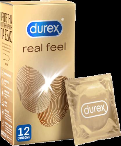 Προφυλακτικά Χωρίς Λάτεξ Real Feel Durex 12 τεμάχια