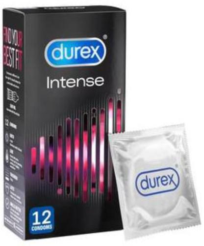 Προφυλακτικά Με Κουκκίδες Και Ραβδώσεις Intense Durex 12 τεμάχια