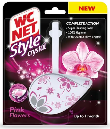 Rim Block Style Crystal Pink Flowers WC Net (36,5g)