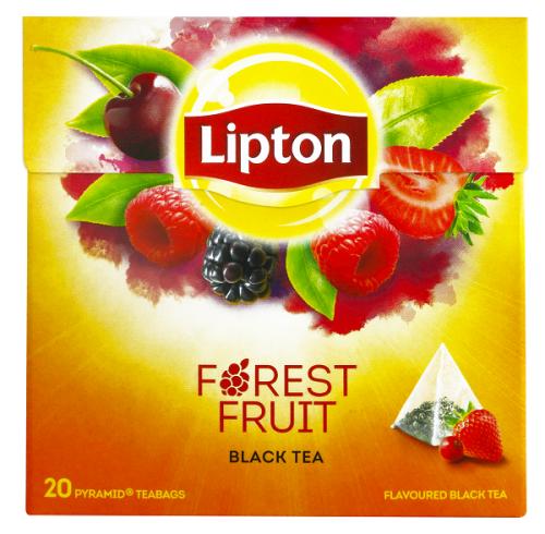 Τσάι Μαύρο Φρούτα του δάσους Lipton (20 πυραμίδες x 1,7 g)