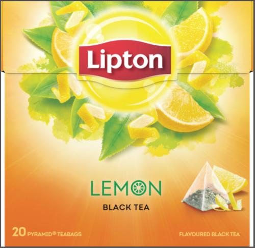 Τσάι Μαύρο Λεμόνι Lipton (20 πυραμίδες x 1,7 g)