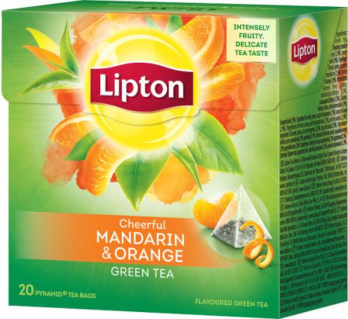 Τσάι Πράσινο Μανταρίνι Πορτοκάλι Lipton (20 πυραμίδες x 1,8 g)