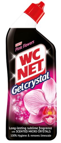 Υγρό Καθαριστικό Λεκάνης Gel Crystal Pink Flowers WC Net (750ml)