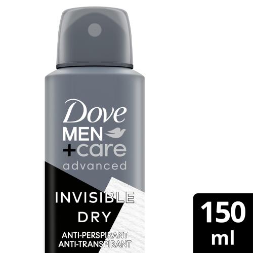 Αποσμητικό Spray Advanced Invisible Dry Dove Men+ Care (150 ml)