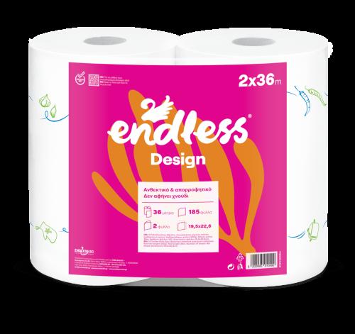 Χαρτί Κουζίνας 2φύλλο Design Endless (2ρολά x 350 g)