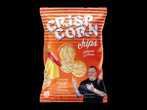 Crisp Corn Chips με γεύση χαλαπένιο και τυρί (60g)